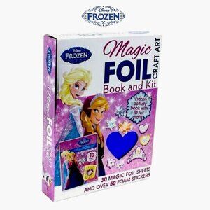 Disney Frozen Magic Foil Book and Craft Kit Girls Princess Craft Art Gift Set